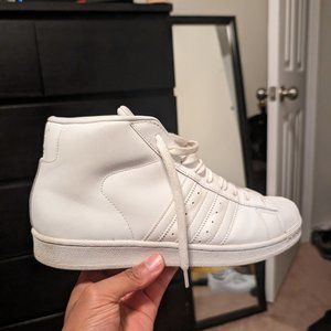 High Top Adidas Shell Toe Sneakers